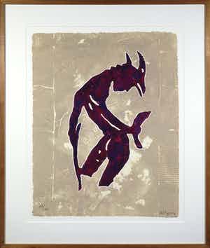 Alexander Vogels - Carborundum, Les gardiens du temple VII - Ingelijst (Groot) verkocht voor € 100!