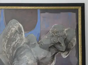 Ru van Rossem - Liggende vrouw. Naakt. Mooi ingelijst. kopen? Bied vanaf 129!