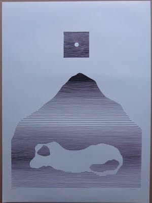 Michel Seuphor - LOT VAN 2 STUKS / GEOMETRIE / ZW-W LITHO / 75x55cm / SIG kopen? Bied vanaf 45!