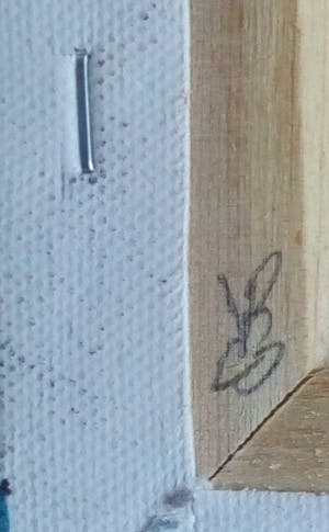 Niet of onleesbaar gesigneerd - Modern abstract schilderij op canvas - Gesigneerd kopen? Bied vanaf 1!