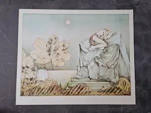 Georg Hadeler - grote kleuren-litho "reve de jeune fille" - beperkt oplage (15/100) - gesigneerd kopen? Bied vanaf 28!