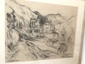 Matthieu Wiegman - Klooster Valldemosa, Spanje - Pastel - Gesigneerd - Zeer goede staat kopen? Bied vanaf 110!