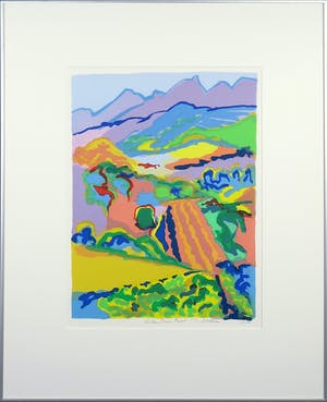 Frank Rosen - Zeefdruk, La Douce France Mosset - Ingelijst kopen? Bied vanaf 50!