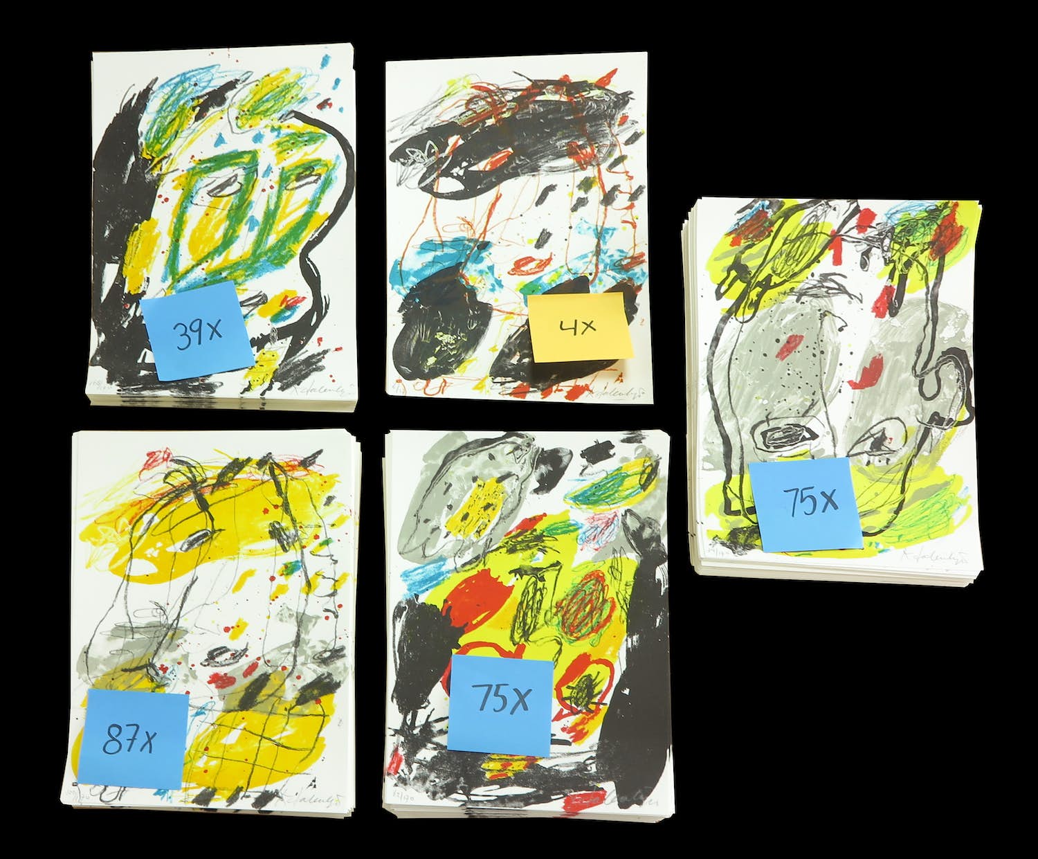 Kees Salentijn - Lot van ca. 280 (!) zeefdrukken kopen? Bied vanaf 1!