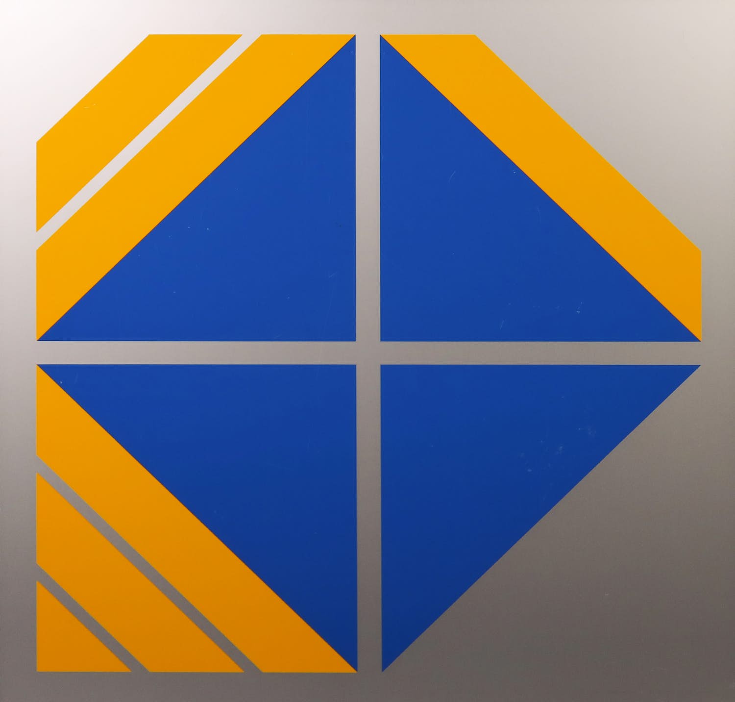 Cyril Lixenberg - Zeefdruk op dibond, Geometrische compositie verkocht voor € 50!