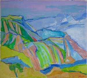 Joe Wols - Acryl op papier, Landschap II kopen? Bied vanaf 1!