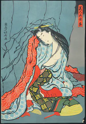 Niet of onleesbaar gesigneerd - Houtdruk, Geisha kopen? Bied vanaf 1!