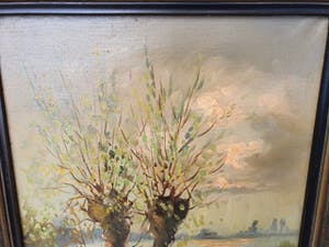 Paul de Bruin - Waterlandschap met knotwilgen kopen? Bied vanaf 29!
