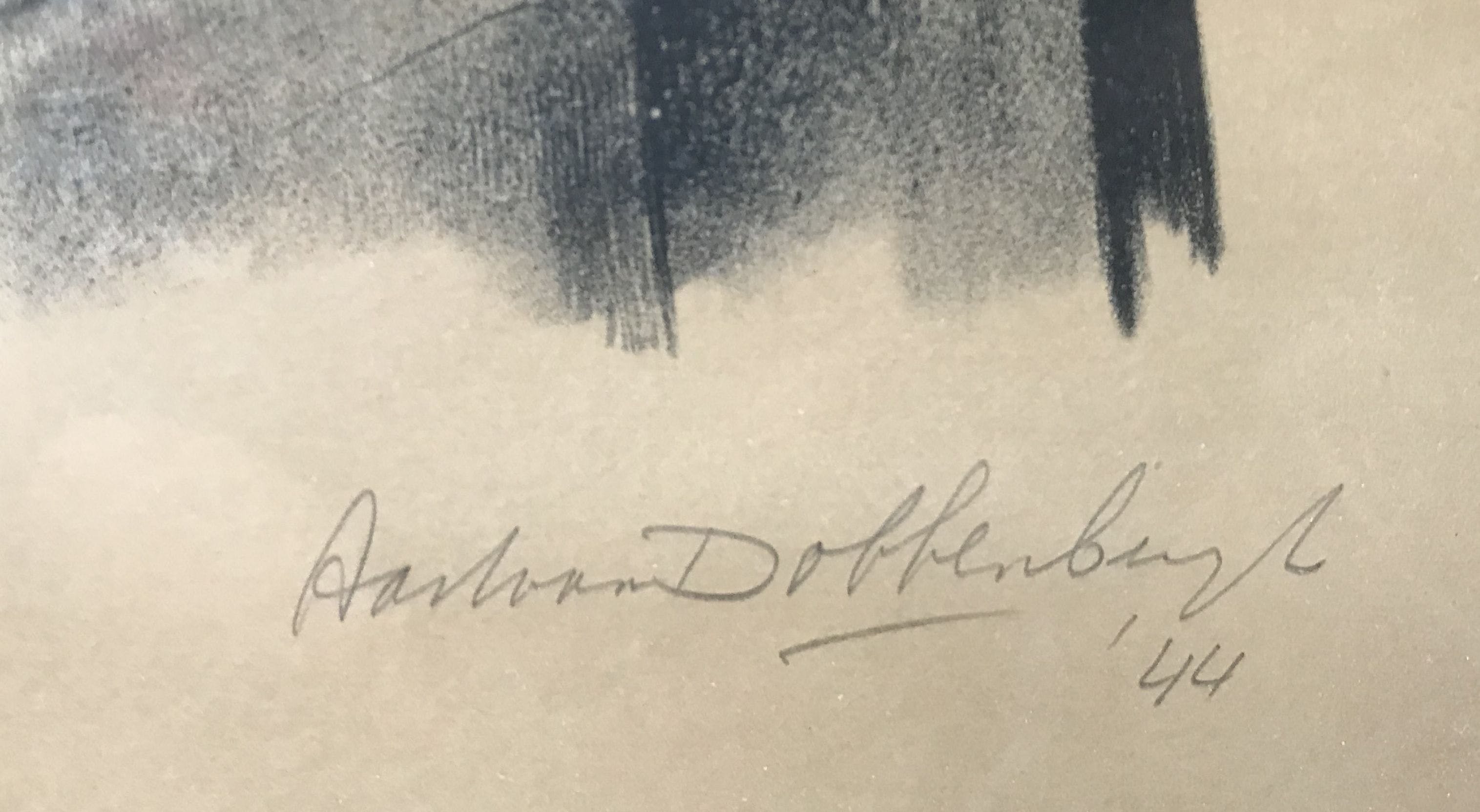 Aart van Dobbenburgh - litho, religieus met tekst, gesigneerd kopen? Bied vanaf 1!