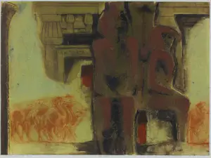 Ru van Rossem - Ets / aquatint / reliëfdruk, Bewakers van de tijd - Ingelijst kaufen? Bieten Sie von 80!