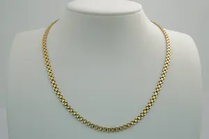 Acheter66 - Exclusief 14 karaat geel gouden schakel collier? Enchérissez de 640!