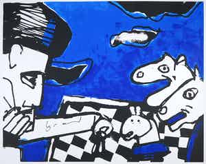Herman Brood - Grote zeefdruk, Chess verkocht voor € 1!