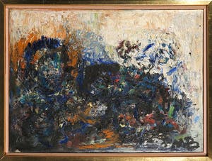 Mogens Balle - Olieverf op doek, Zonder titel - Ingelijst kopen? Bied vanaf 1!