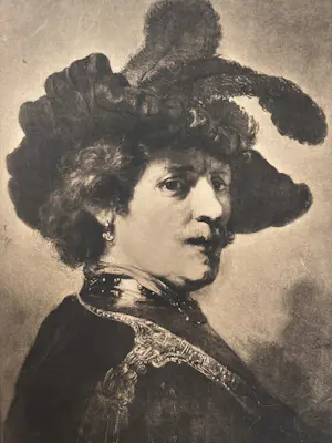 Rembrandt van Rijn - Tronie van een man met gevederde baret kopen? Bied vanaf 50!