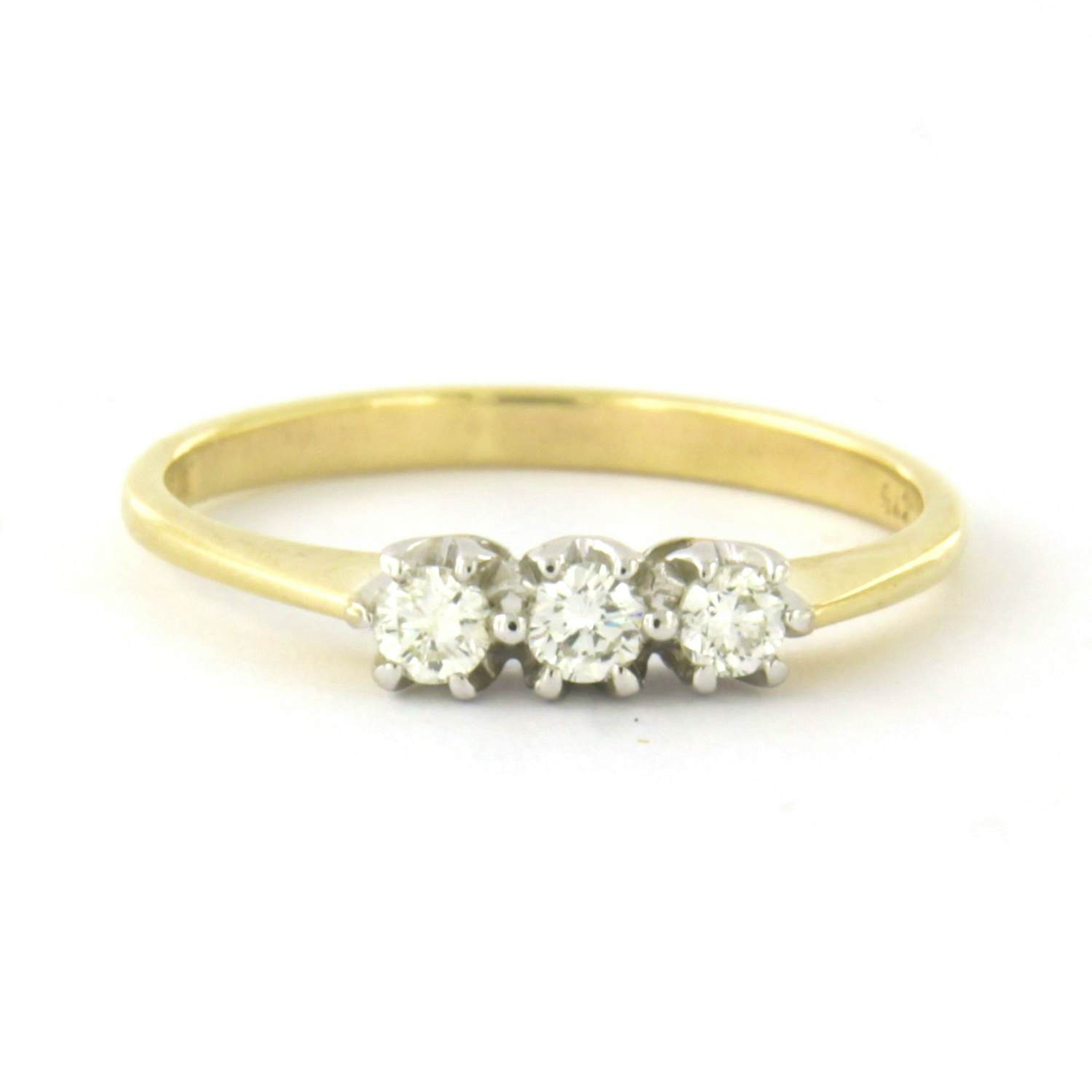 BWG bicolour ring met briljant geslepen diamant tot. 0.25ct – F/G - VS/SI kopen? Bied vanaf 210!