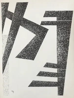 Toon Kelder - Lot van 2 litho's - Abstracte voorstellingen - 1965 kopen? Bied vanaf 1!