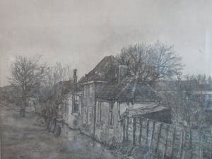 Antoon Derkzen van Angeren - Ets "Huizen van de Postbode" in Schipluiden kopen? Bied vanaf 64!
