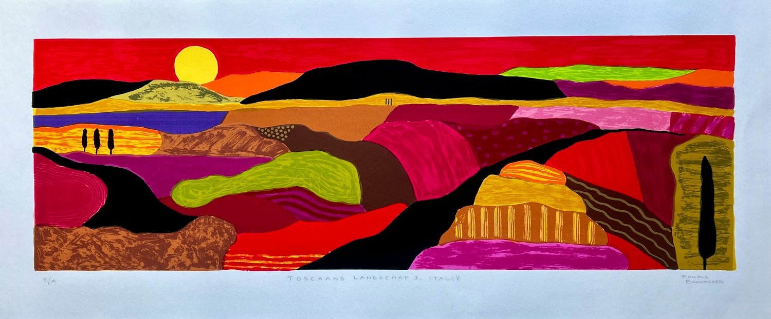 Ronald Boonacker - Toscaans landschap I, Italië verkocht voor € 45!