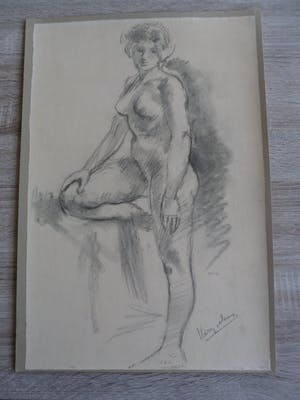 Harry Maas - Potloodtekening . Vrouwelijk naakt. kopen? Bied vanaf 70!