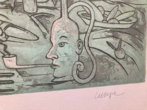 Carlos Ceesepe - Litho , Surrealistische voorstelling - 75½ x 112 cm kopen? Bied vanaf 125!