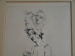 Theo Daamen - (1939-2021) : Ingelijste ets , Zonder titel – 1970 – oplage 12 kopen? Bied vanaf 50!