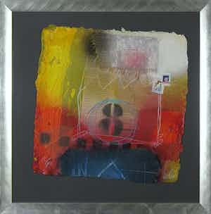 Theo Koster - Zeefdruk, 8 - Ingelijst verkocht voor € 35!