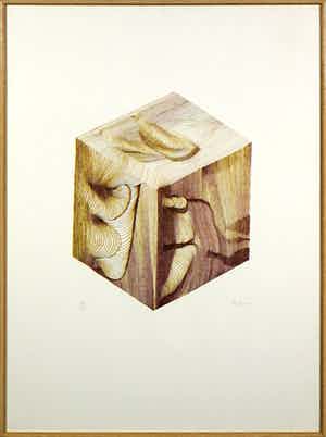 Pol Bury - Litho, Zonder titel - Ingelijst verkocht voor € 80!