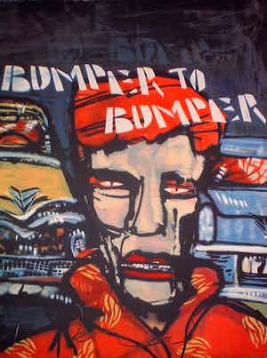 Herman Brood - zeldzame zeefdruk: Bumper to Bumper verkocht voor € 175!