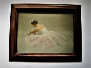 Niet of onleesbaar gesigneerd - Knap geschilderd jaren 50 impressionistisch olieverf "zittende Ballerina" kopen? Bied vanaf 1!