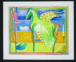 Joe Wols - Acryl op papier, Feeding of Pegasus kopen? Bied vanaf 1!