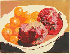 Vincent van Ojen - Houtsnede, Stilleven verkocht voor € 70!