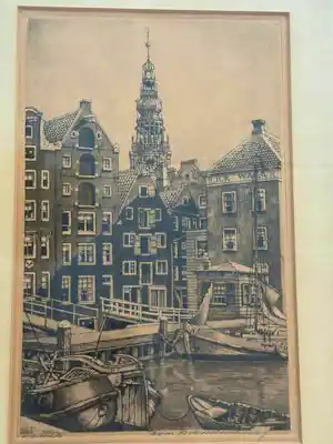 Cornelis Brandenburg - Oostzijde van het Damrak met oa het Bureau voor Handelsinlichtingen (Ick waec) verkauft für € 100!