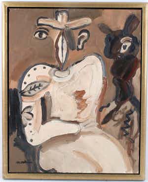 Anton Martineau - Hommage aan Picasso - olieverf op doek verkocht voor € 400!