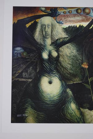 Ernst Fuchs - Gertrude Baschnegger vor dem Lebensbaum - gesigneerde giclee, 2012 kopen? Bied vanaf 40!