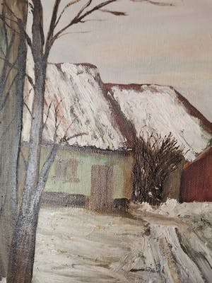 Niet of onleesbaar gesigneerd - Winters dorpszicht kopen? Bied vanaf 1!