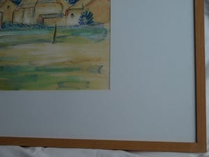 Anton Lutgerink - Ingelijste gouache, Vroege ochtend – gesigneerd - 1980 kopen? Bied vanaf 40!