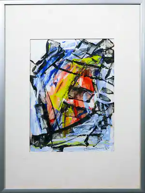 Henk Hesselius - Gouache, Zonder titel verkauft für € 50!