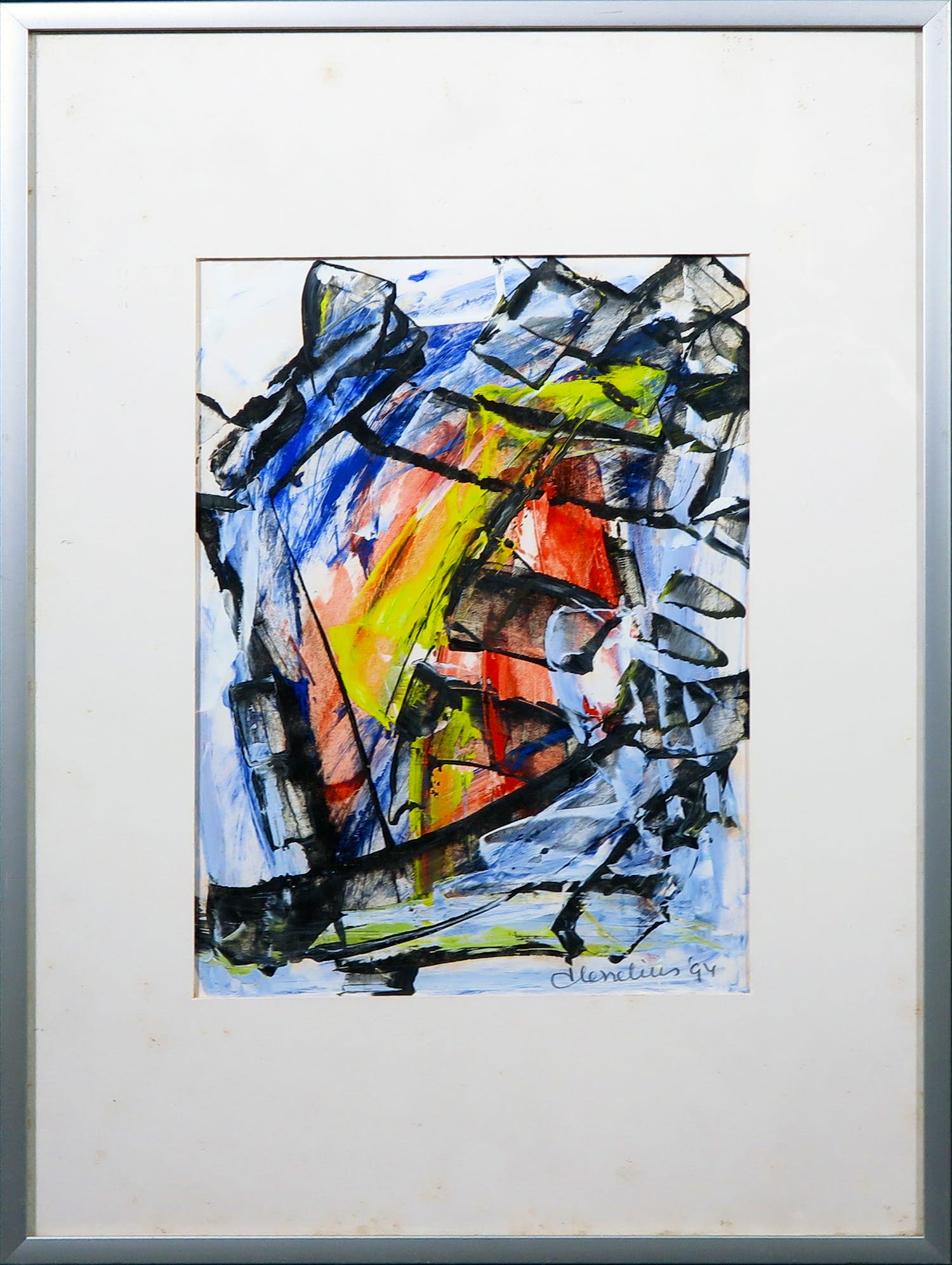 Henk Hesselius - Gouache, Zonder titel verkocht voor € 50!