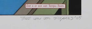 Theo van den Boogaard - Piëzografie, Dat is er een van Tempo-Team (Bakkerij) - Ingelijst kopen? Bied vanaf 1!