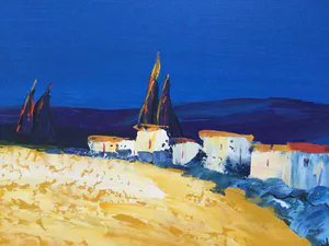 Berend Pasman - Surrealistisch landschap | Olieverfschilderij - ingelijst kopen? Bied vanaf 99!