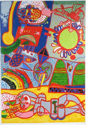 Corneille - Zeefdruk, Zonder titel - Ingelijst (Zeer groot) kopen? Bied vanaf 400!