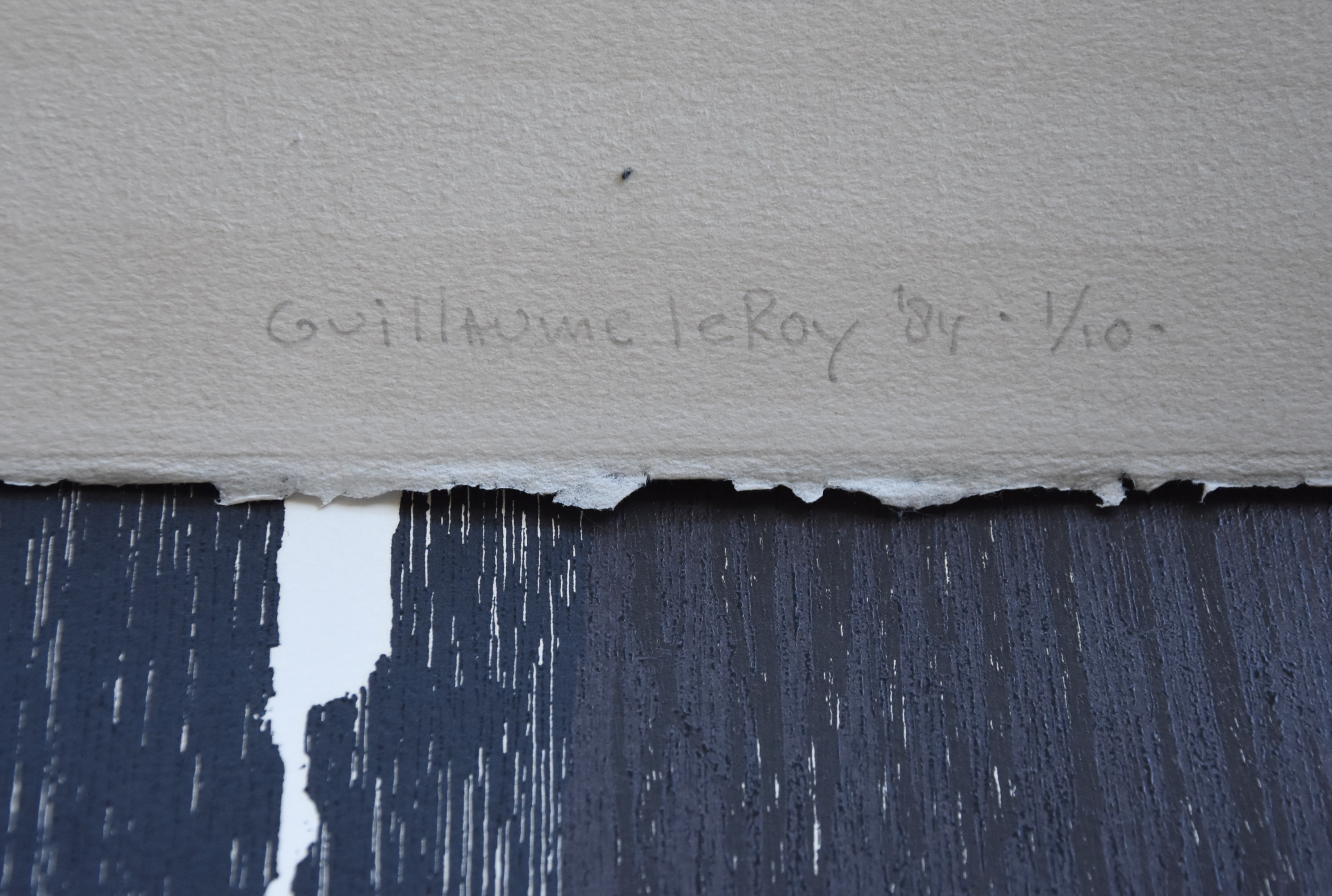 Guillaume Le Roy - # COMPOSITIE # extreem groot formaat houtsnede, 1984, mint kopen? Bied vanaf 85!