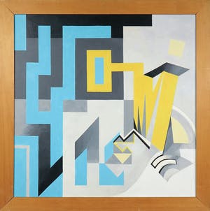 Arjen Toet - Acryl op doek, Abstract geometrische compositie - Ingelijst kopen? Bied vanaf 50!
