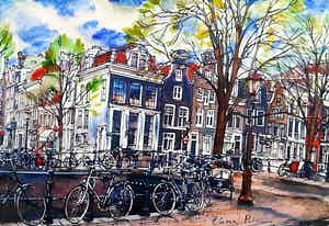 Elena Polyakova - Nieuwe spiegel gracht in Amsterdam verkocht voor € 45!