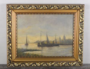 Albert Baertsoen - Prachtig marine schilderij 'gesigneerd' A.Baertsoen 1909 kopen? Bied vanaf 280!