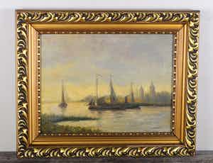 Albert Baertsoen - Prachtig marine schilderij 'gesigneerd' A.Baertsoen 1909 verkocht voor € 280!