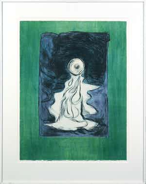 Frank van den Broeck - Litho, Zonder titel - Ingelijst verkocht voor € 35!