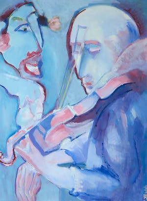 Joe Wols - Acryl op papier, Figuren kopen? Bied vanaf 1!