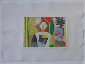 Yveline Tropea - LA MAISON DE VACANCEs / AQUAGRAVURE / 60x80cm / SIG kopen? Bied vanaf 35!