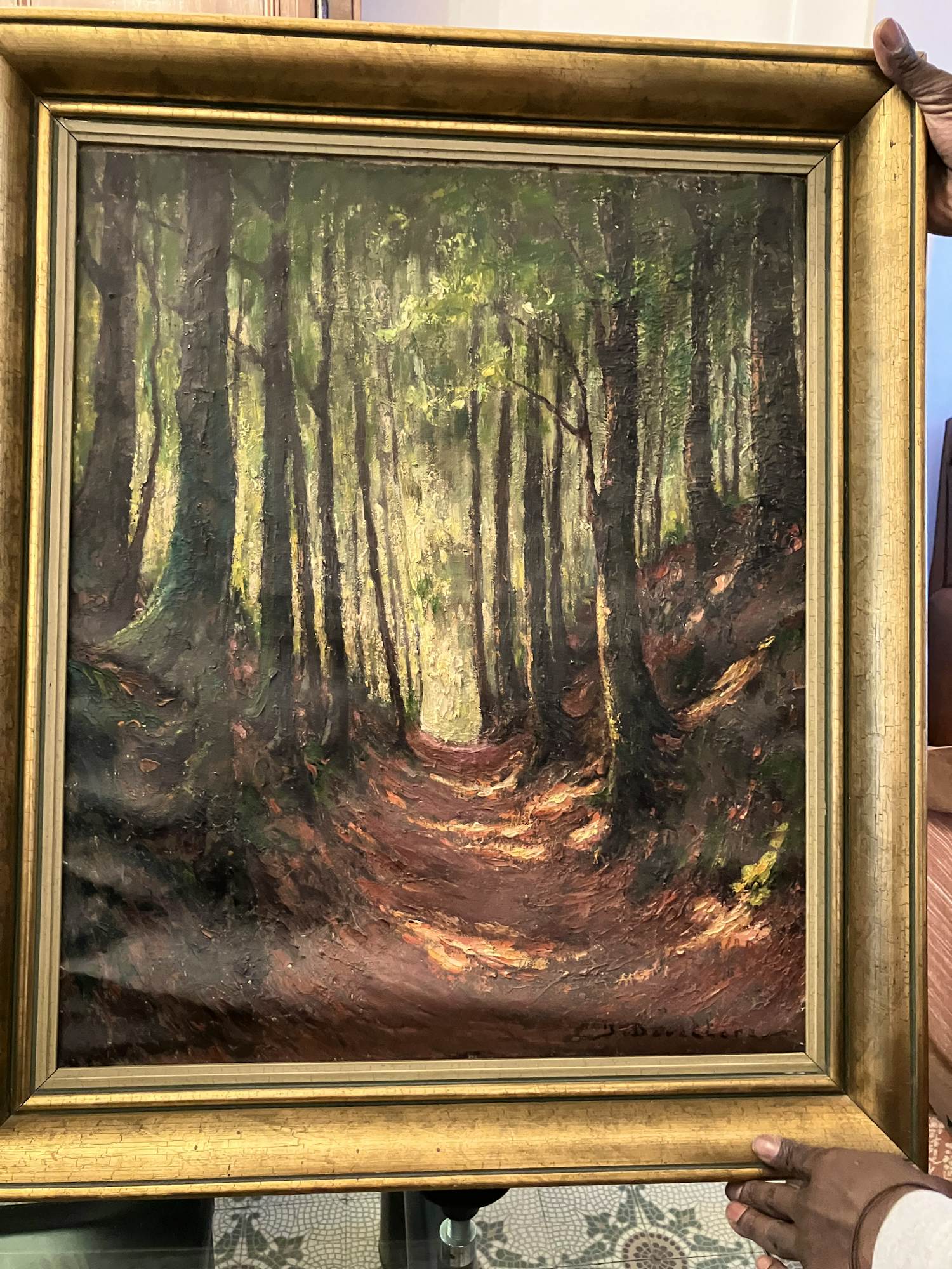 Jean De Vettere - Holle weg tussen bomen kopen? Bied vanaf 120!